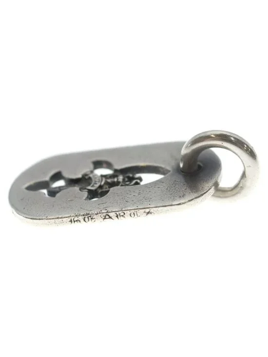 Chrome Hearts D Tag Sml Fle Dag Fudaga Dog Tag Small Necklace Top - Picture 3 of 6